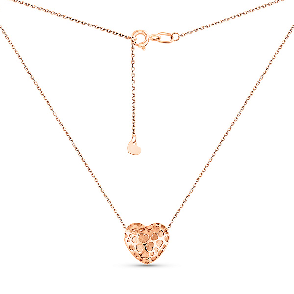 Двустороннее колье из красного золота Сердце (арт. 360195) – изображение 3