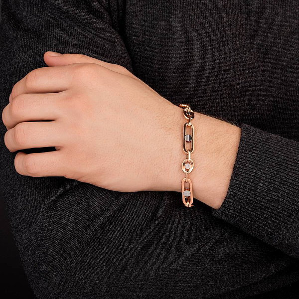 Браслет з червоного золота з родіюванням (арт. 326482р) – зображення 2