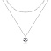 Серебряное колье Сердце без камней (арт. 7507/1816) – изображение 1