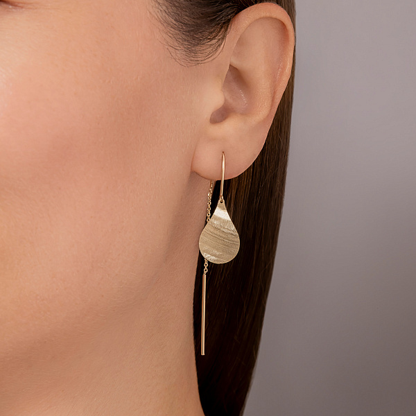 Золотые сережки-протяжки Francelli (арт. 1092031ж) – изображение 2