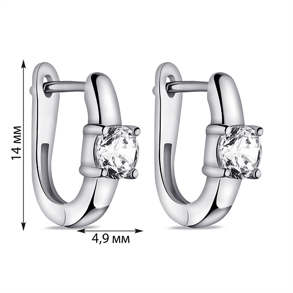 Серебряные серьги с фианитами (арт. 7502/9812) – изображение 2