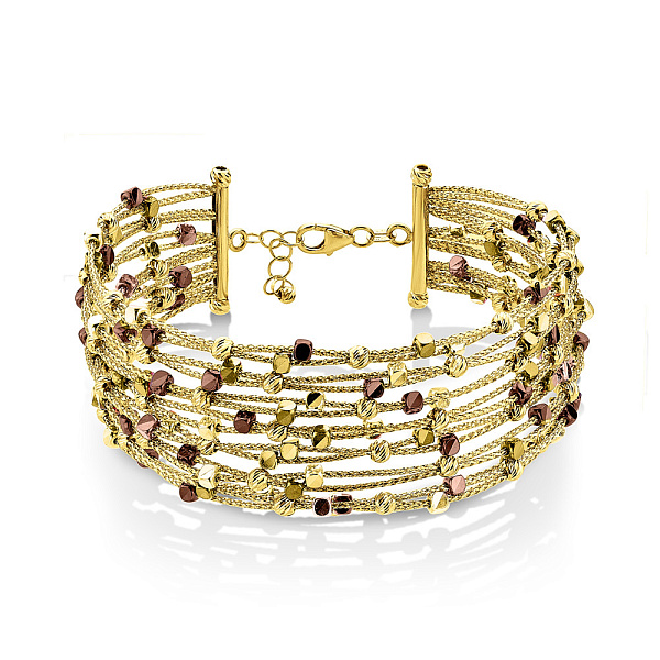 Многослойный золотой браслет Francelli (арт. 326732жкр) – изображение 1