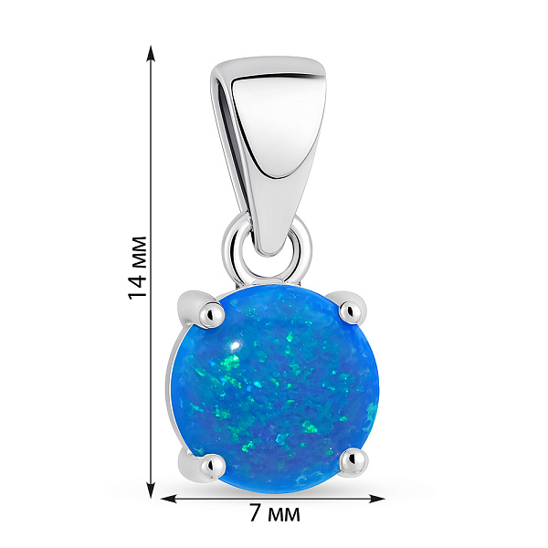 Серебряный кулон с опалом (арт. 7503/4416Пос) – изображение 2