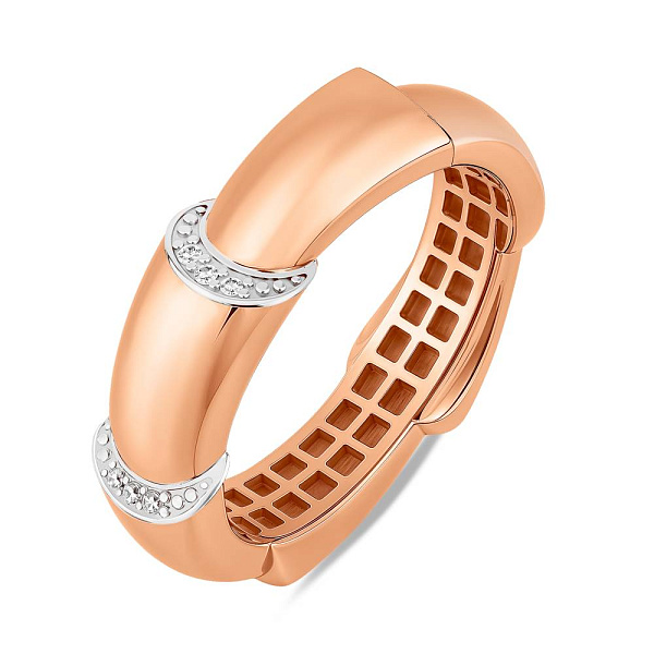 Кольцо из красного золота с фианитами (арт. 141461) – изображение 1