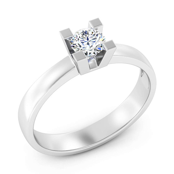 Каблучка з білого золота з діамантом (арт. К01111404146б) – зображення 1