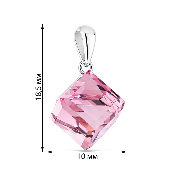 Срібний кулон з великим альпінітом (арт. 7503/4476ар) – зображення 2