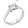 Серебряное кольцо с фианитом (арт. 7501/6712) – изображение 2