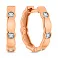 Золотые серьги-кольца с фианитами (арт. 111147) – изображение 1