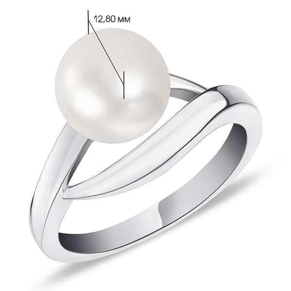 Кольцо из серебра с жемчугом (арт. 7501/4985жб) – изображение 2