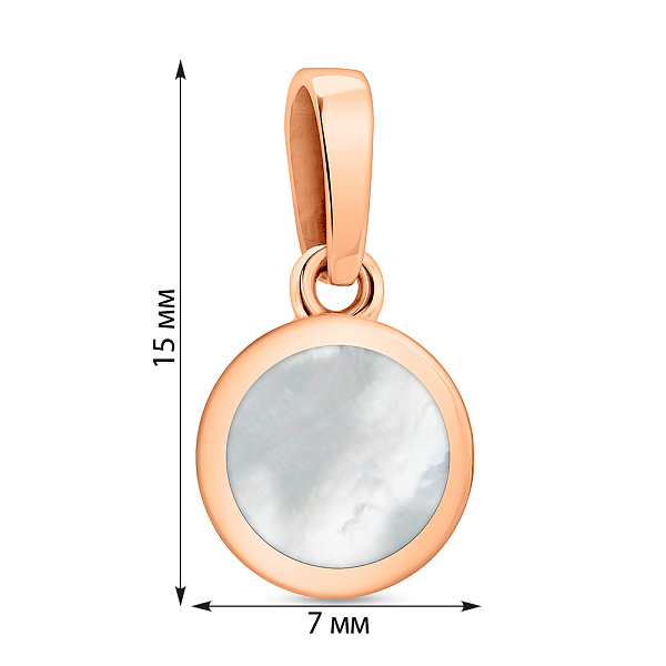 Золотая подвеска Лýна с эмалью (арт. 441081еп) – изображение 4