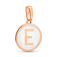 Золотая подвеска Буква Е с эмалью (арт. 440991еп)