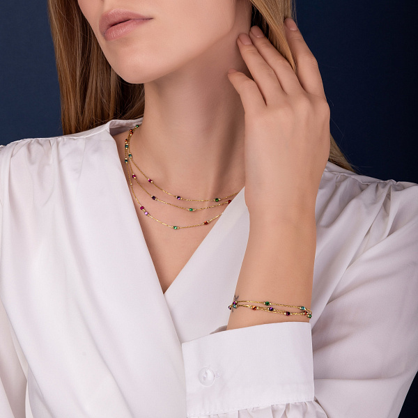 Кольє Francelli з жовтого золота (арт. 352464жцв) – зображення 4