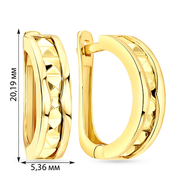 Серьги из желтого золота (арт. 108136ж) – изображение 4