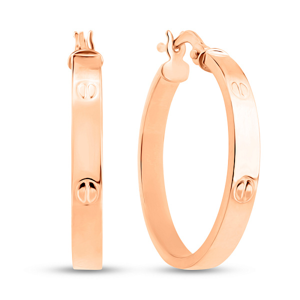 Золоті сережки-кільця без каміння (арт. 1091504/25) – зображення 1