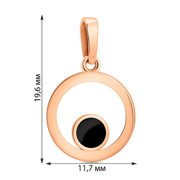 Золотая подвеска Лýна с эмалью (арт. 440662ч) – изображение 3