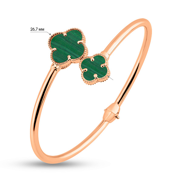 Браслет з червоного золота з малахітом (арт. 326033/15млх) – зображення 3