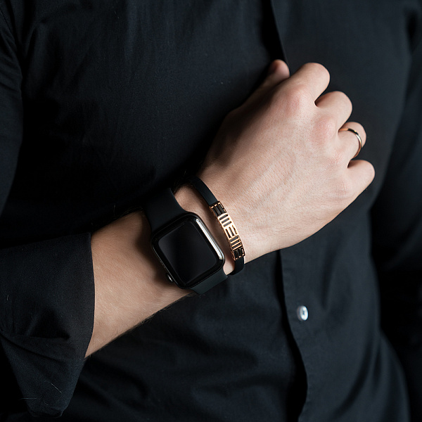 Браслет з каучука з золотими вставками (арт. 326283) – зображення 4