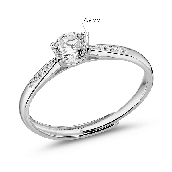 Серебряное кольцо с фианитами (арт. 7501/8084) – изображение 2