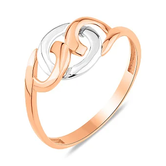 Кольцо из красного и белого золота Звенья (арт. 156499кб)