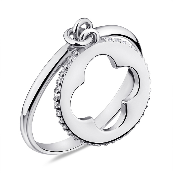 Срібна каблучка з підвіскою (арт. 7501/2104) – зображення 1