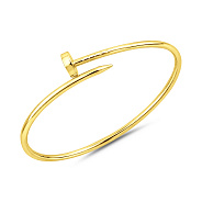 Фото Жесткий браслет из желтого золота в форме гвоздя (арт. 3261416ж)