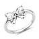 Серебряное кольцо Бантик с фианитами (арт. 7501/8854) – изображение 1