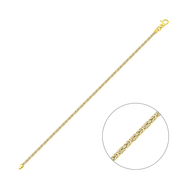 Браслет из желтого золота плетения Лисий хвост (арт. 318207ж) – изображение 1