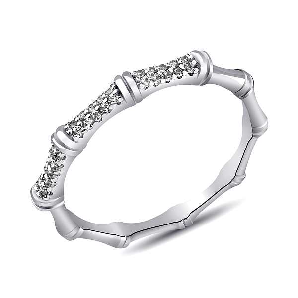 Серебряное кольцо с россыпью фианитов (арт. 7501/8114) – изображение 1