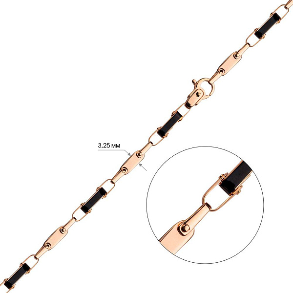 Цепь из красного золота с ониксом (арт. 351411о) – изображение 3