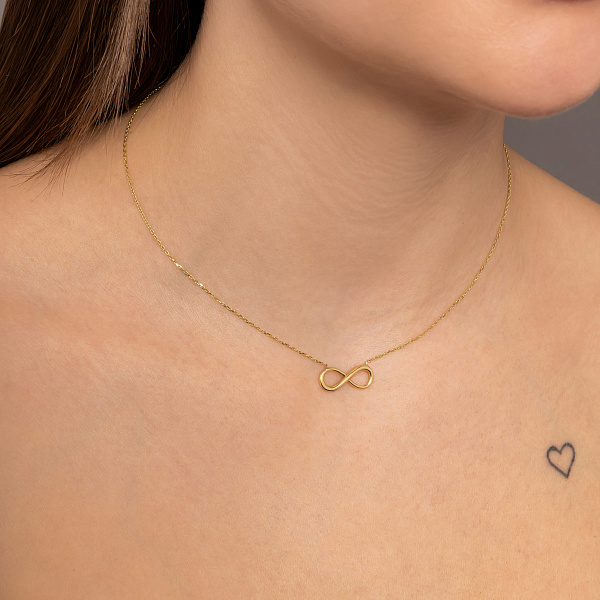 Золоте кольє «Нескінченність» (арт. 351164ж) – зображення 3