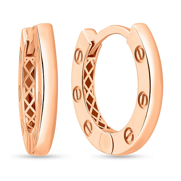 Сережки-кільця з червоного золота (арт. 108535/20) – зображення 1