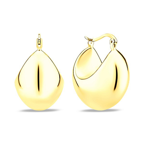 Серебряные массивные серьги без камней (арт. 7502/9692/2ж) – изображение 1