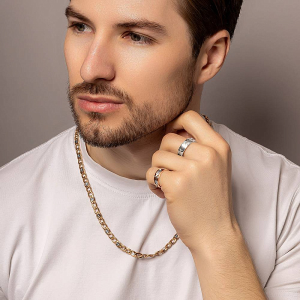 Кольцо из красного и белого золота (арт. 1401081бкм) – изображение 6