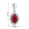 Серебряная подвеска с рубином и фианитами (арт. 7503/4913Р) – изображение 2