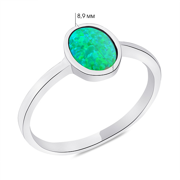 Серебряное кольцо с опалом (арт. 7501/6193Поз) – изображение 2