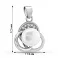 Серебряный кулон с жемчугом и фианитами (арт. 7503/4394жб) – изображение 2