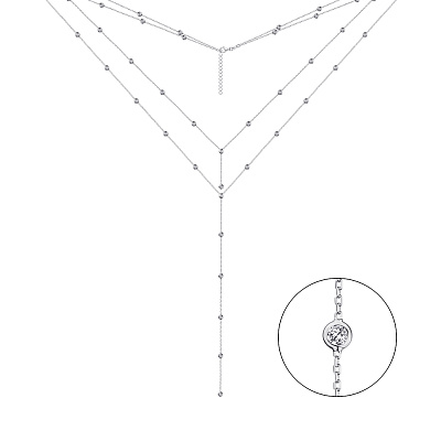 Серебряное колье с фианитами (арт. 7507/1990)