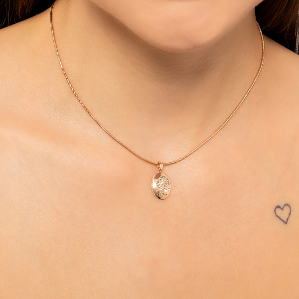 Золотой подвес с родированием (арт. 424977р) – изображение 2