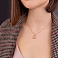 Золотий кулон Серце з родіюванням (арт. 424506р) – зображення 3