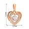 Золота підвіска Сердечко з фіанітами (арт. 4401015) – зображення 5
