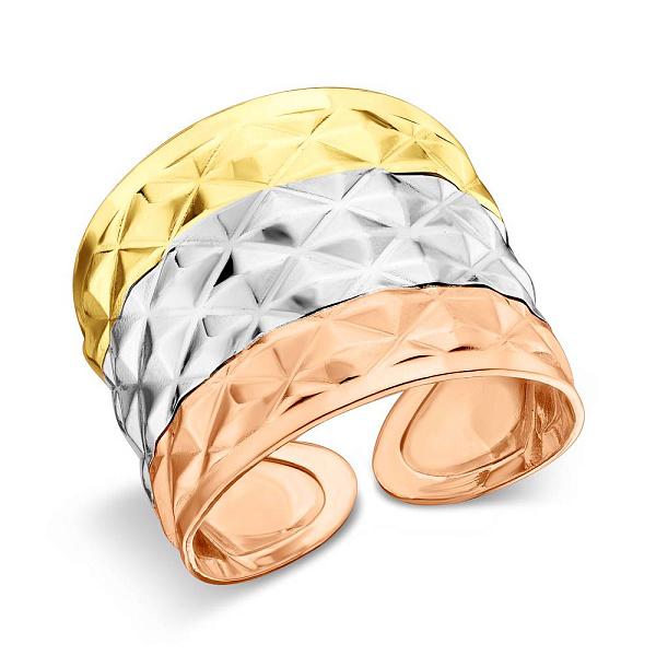 Каблучка з комбінованого золота (арт. 156282жкб) – зображення 1