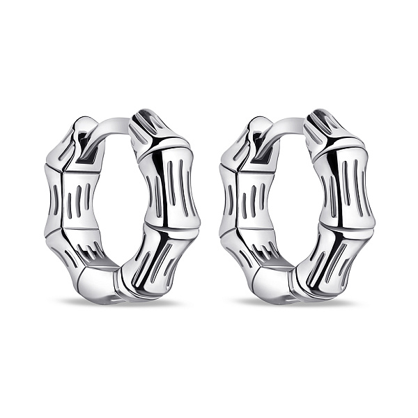 Серьги-кольца из серебра (арт. 7502/9489) – изображение 1