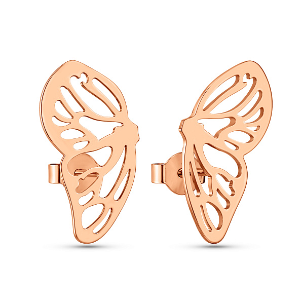 Золотые серьги Крылья бабочки (арт. 111333) – изображение 1
