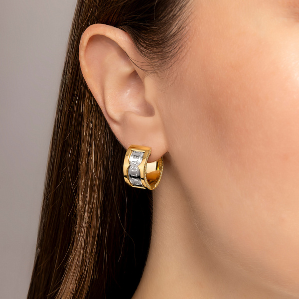 Золоті сережки-кільця (арт. 109163/20жб) – зображення 2