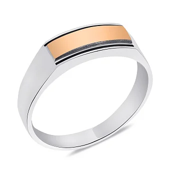 Срібна печатка з золотими накладками (арт. 7206/137кю)