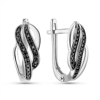 Золоті сережки з діамантами (арт. С011223015бч)