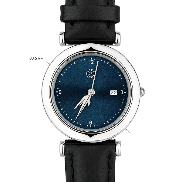 Серебряные часы с кварцевым механизмом (арт. 7526/322сч) – изображение 3