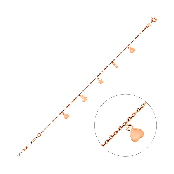 Золотой браслет с подвесками (арт. 326379) – изображение 1