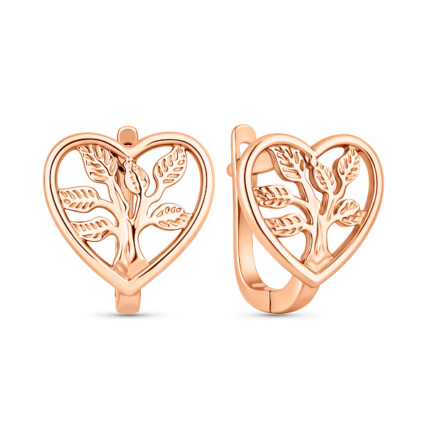 Золоті сережки Сердечка (арт. 1101027) – зображення 1