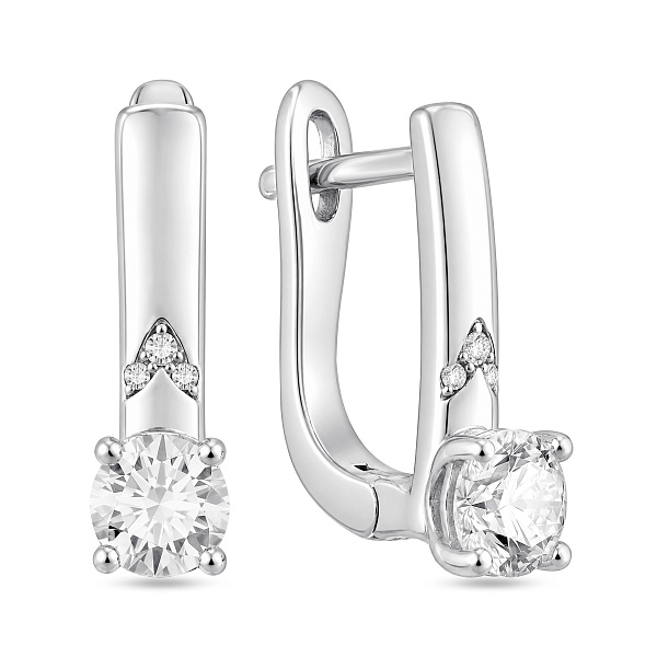 Серебряные серьги с фианитами (арт. 7502/4995) – изображение 1